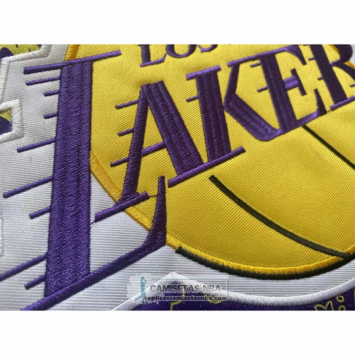 Camiseta Los Angeles Lakers Kobe Bryant NO 24 Mitchell & Ness 2007-08 Violeta2